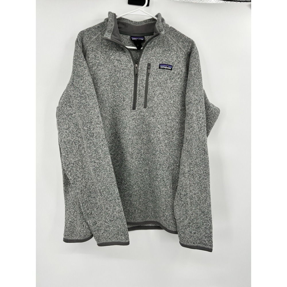 Patagonia‎ Mens Better Sweater 1/4 Zip Pullover Size XL Gray Fleece Outdoors